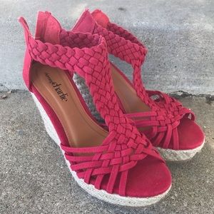 Brand new red wedges